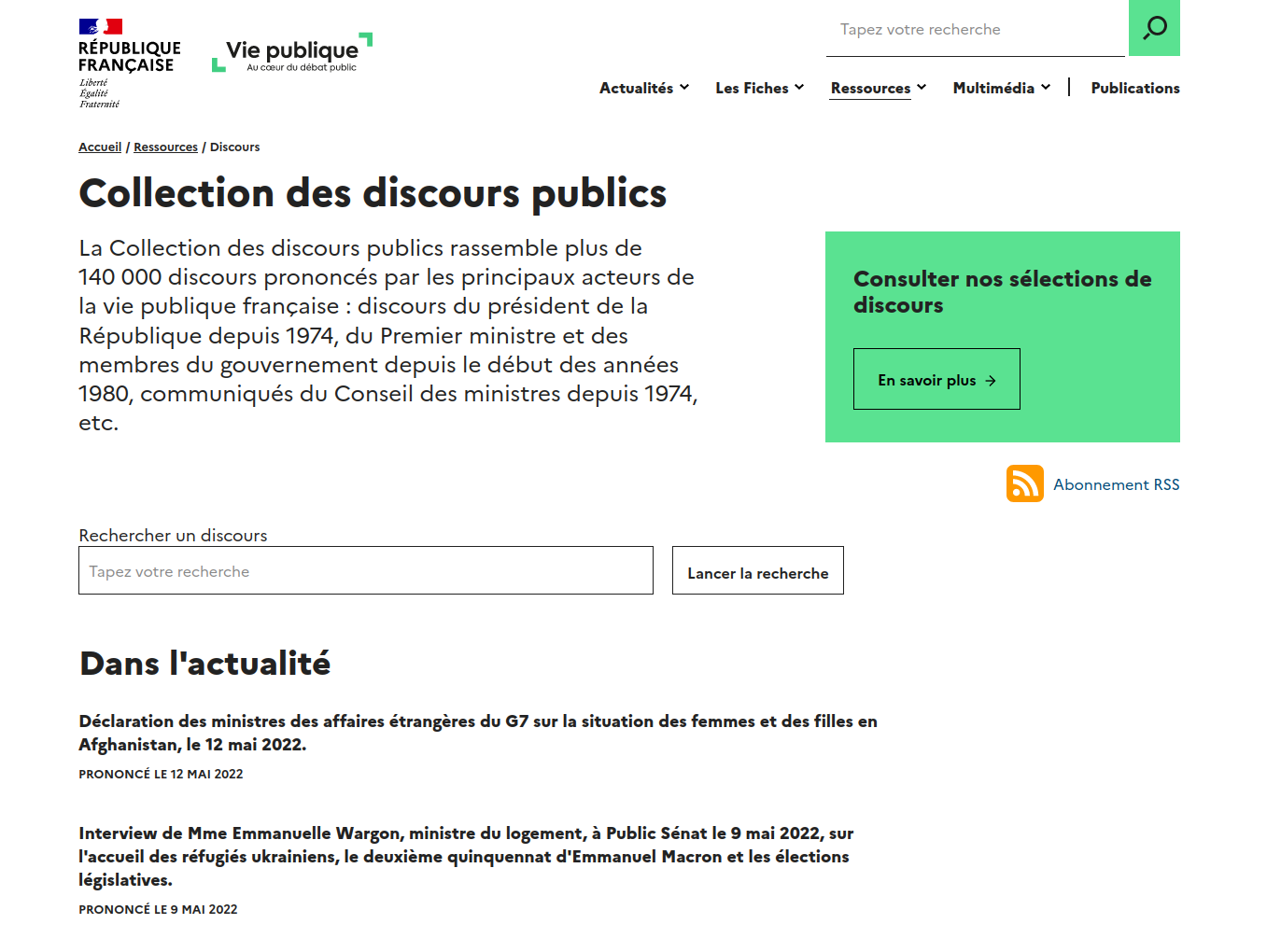 Site web vie-publique.fr
